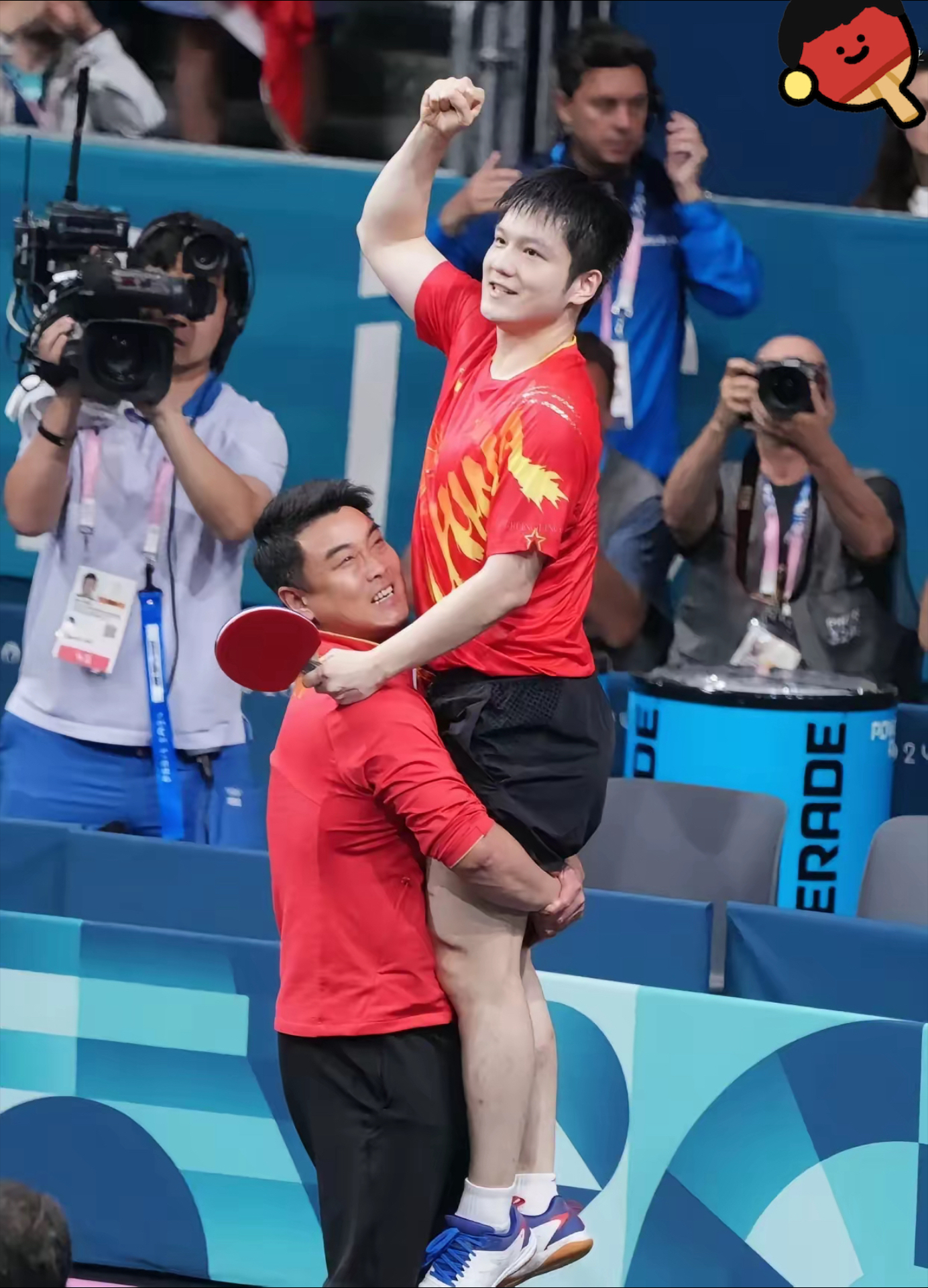 中国队鏖战德国队，王皓带队取胜